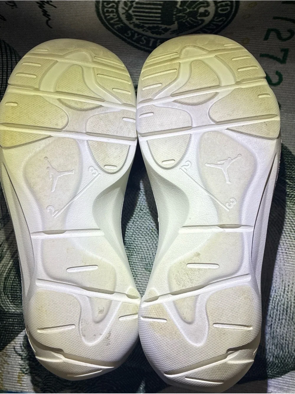 Jordan Men’s Slip-On Sandals in Cream with Gray Knit Liner